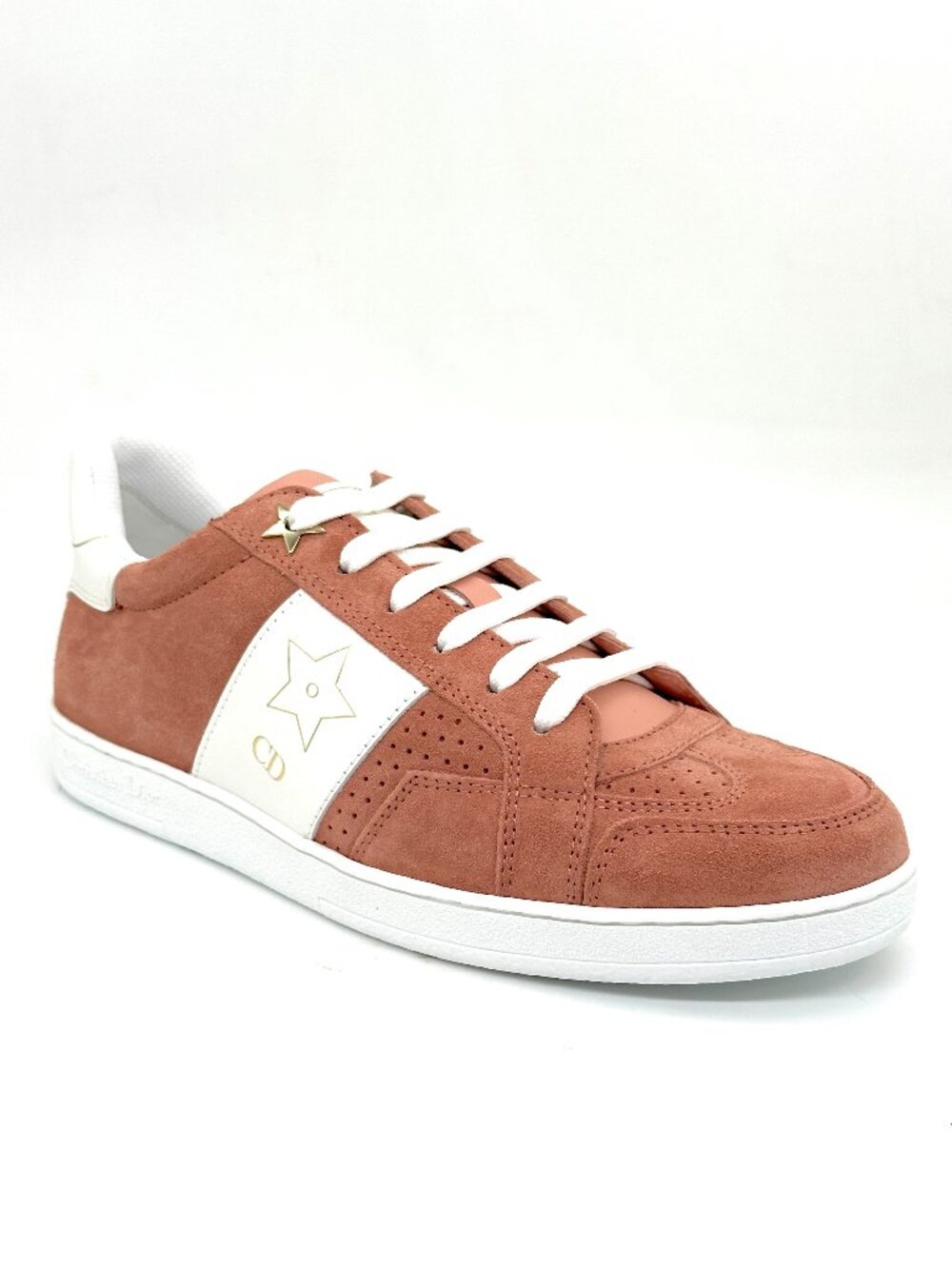 DIOR Star Ors Lace Up Low Top Suede Leather Sneakers Trainers Dusty Candy - Picture 8 of 16
